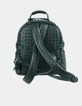 Kehli Mini Rucksack Metallic Gray Woven Leather