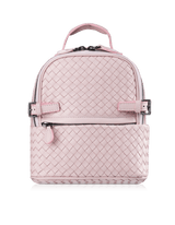 Kehli Mini Rucksack Metallic Gray Woven Leather