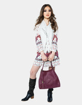 Minerva Hobo Bordeaux