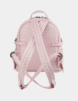 Kehli Mini Rucksack Metallic Gray Woven Leather