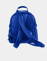Kehli Mini Rucksack Metallic Gray Woven Leather