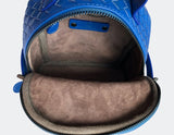 Kehli Mini Rucksack Metallic Gray Woven Leather