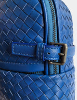Kehli Mini Rucksack Metallic Gray Woven Leather