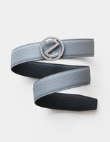 Marlo Warm Grey Calf leather Dark Tone Buckle Belt