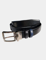 Zerus Mens Belt, Black-Classic, Blue-Classic