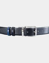 Zerus Mens Belt, Black-Classic, Blue-Classic