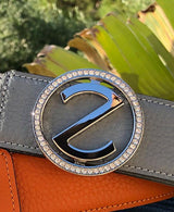 Dalia Half Stone Dark Plated Belt Buckle