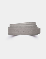 Marlo Warm Grey Calf leather Dark Tone Buckle Belt