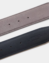 Marlo Warm Grey Suede Leather Dark Tone Buckle Belt