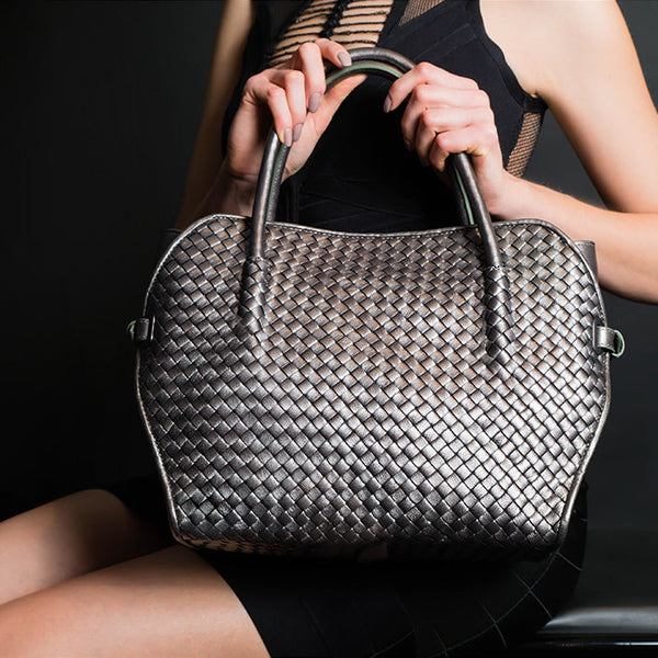 Metallic 2025 grey handbags