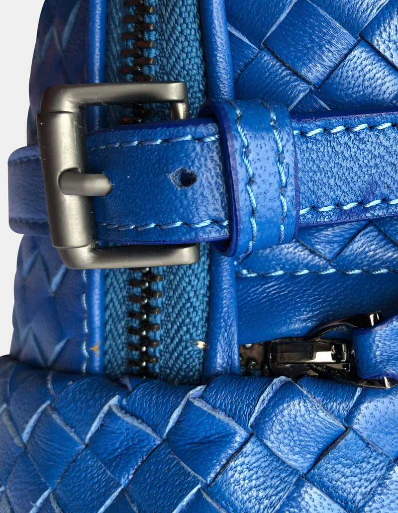 Kehli Mini Rucksack Royal Blue Woven Leather